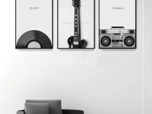 sama-tabxleau-3-Ensemble-tableaux-theme-music-guitar-radio-cd-samatableau-vintage